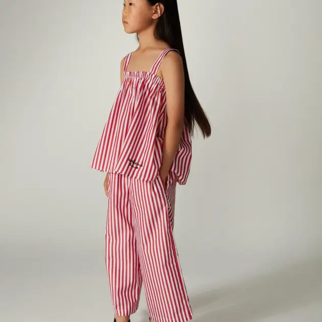 RED STRIPES STRAIGHT PANTS