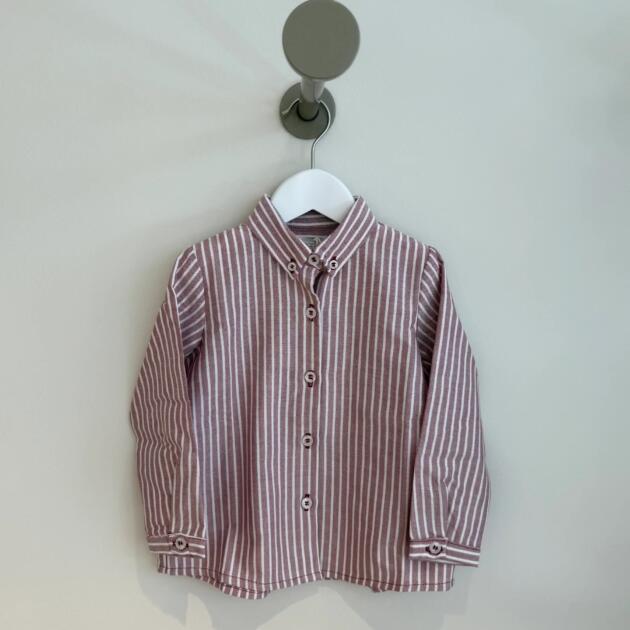 CAMISA RAYAS ROJAS OXFORD