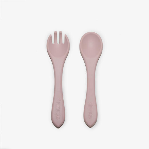 CUBIERTOS SILICONA ROSA CLARO