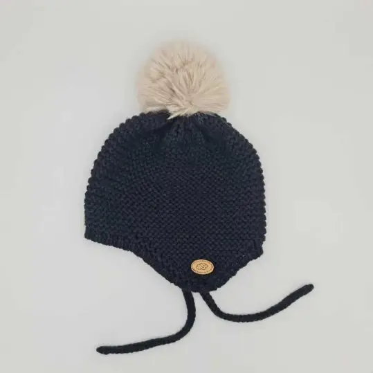 GORRO PUNTO BOBO GRIS OSCURO