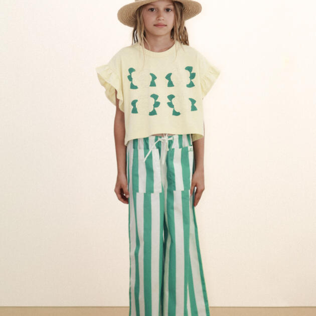 EMERALD STRIPES POCKETS PANT SS26