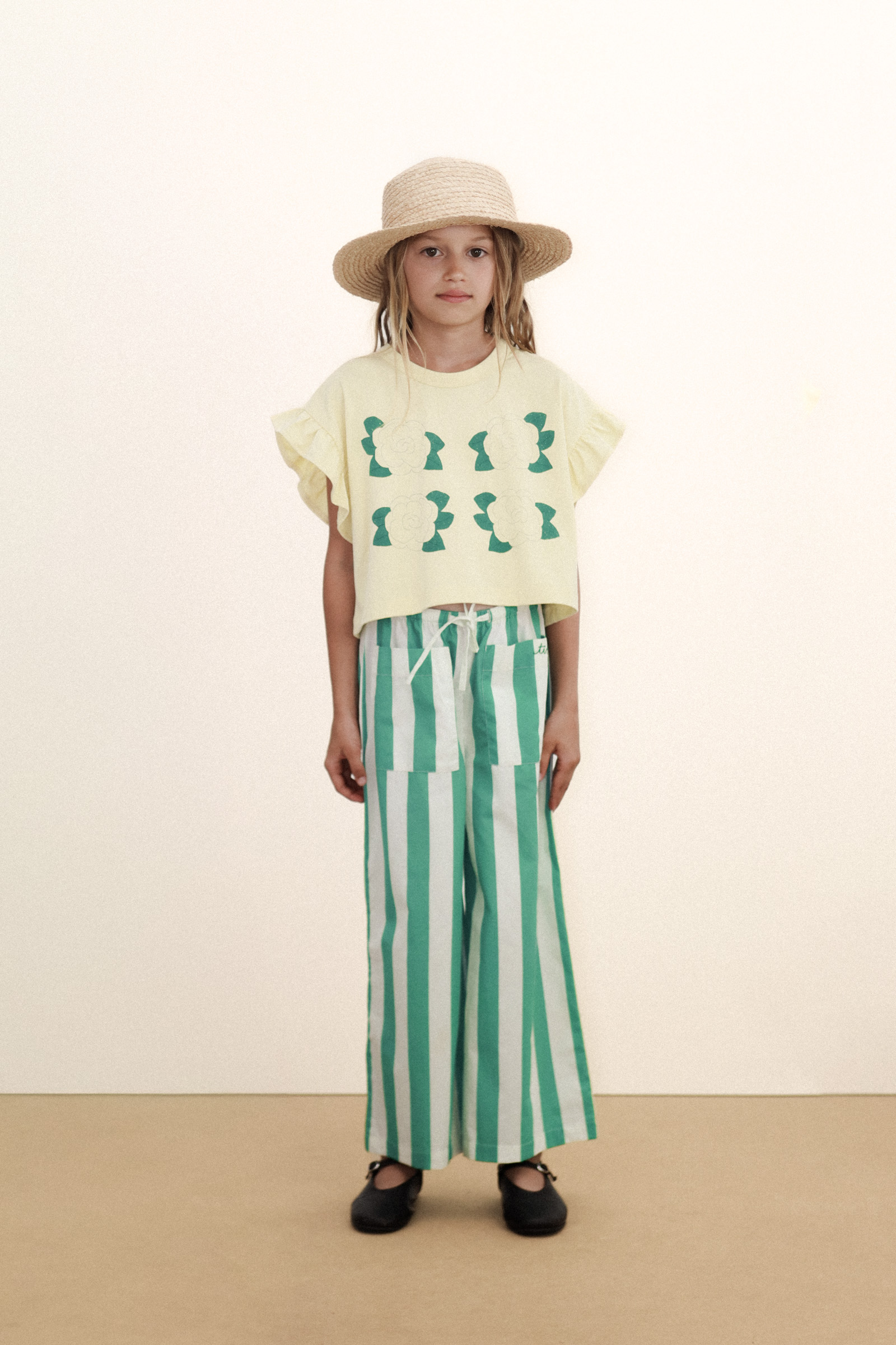 EMERALD STRIPES POCKETS PANT SS26