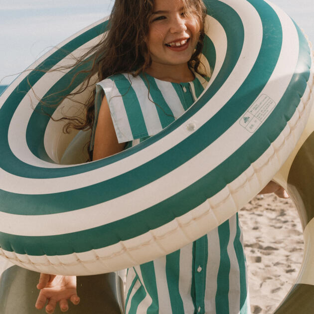 EMERALD STRIPES DRESS SS26