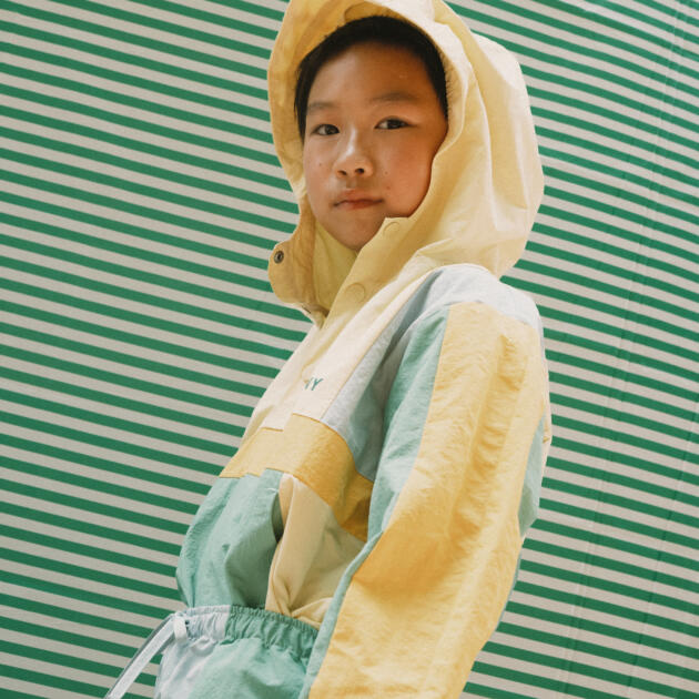 COLOR BLOCK WOVEN JACKET SS26