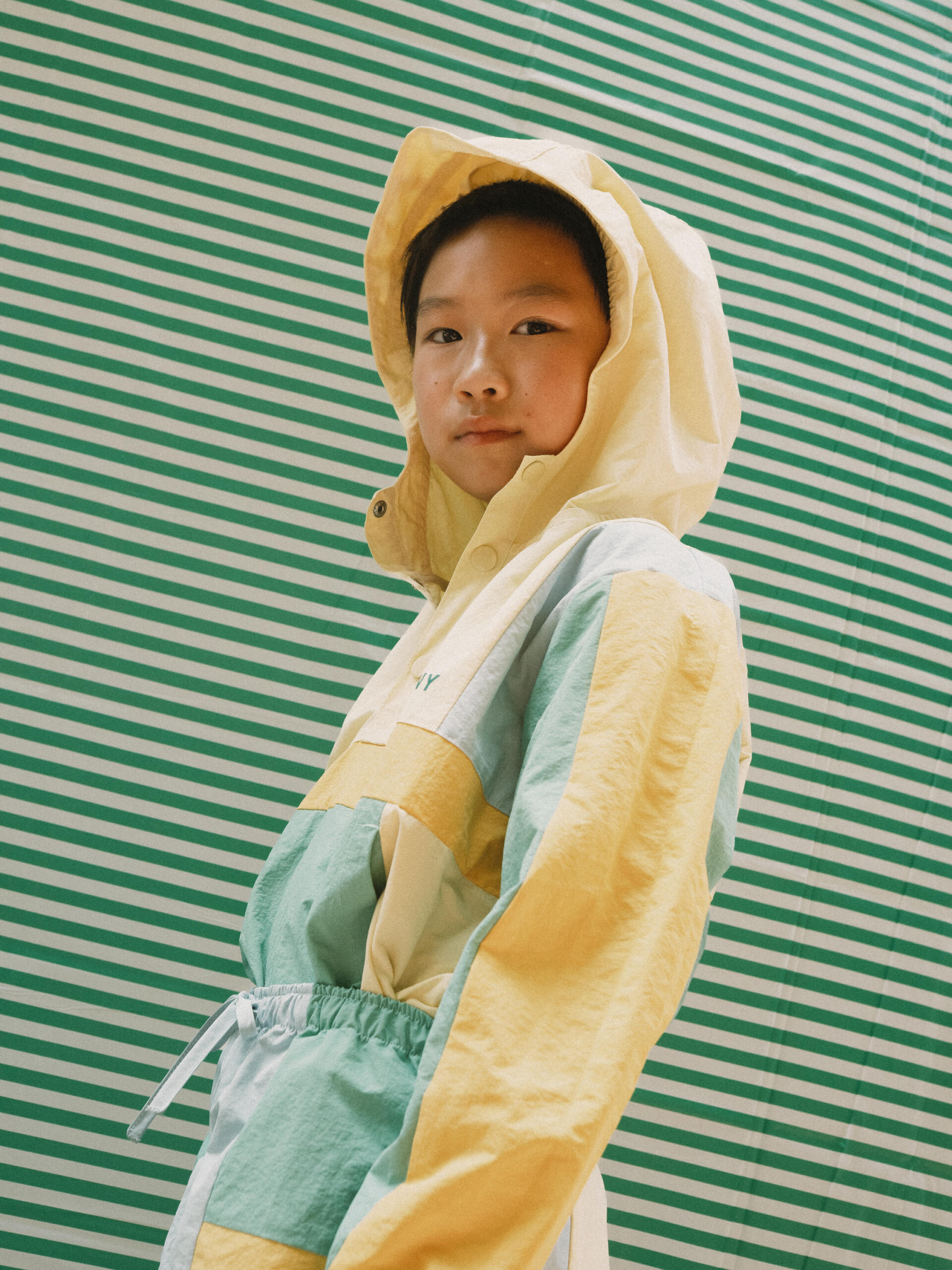 COLOR BLOCK WOVEN JACKET SS26