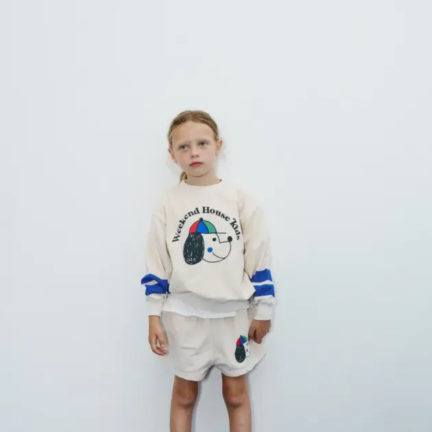 HAPPY DOG STRIPED SWEATSHIRT