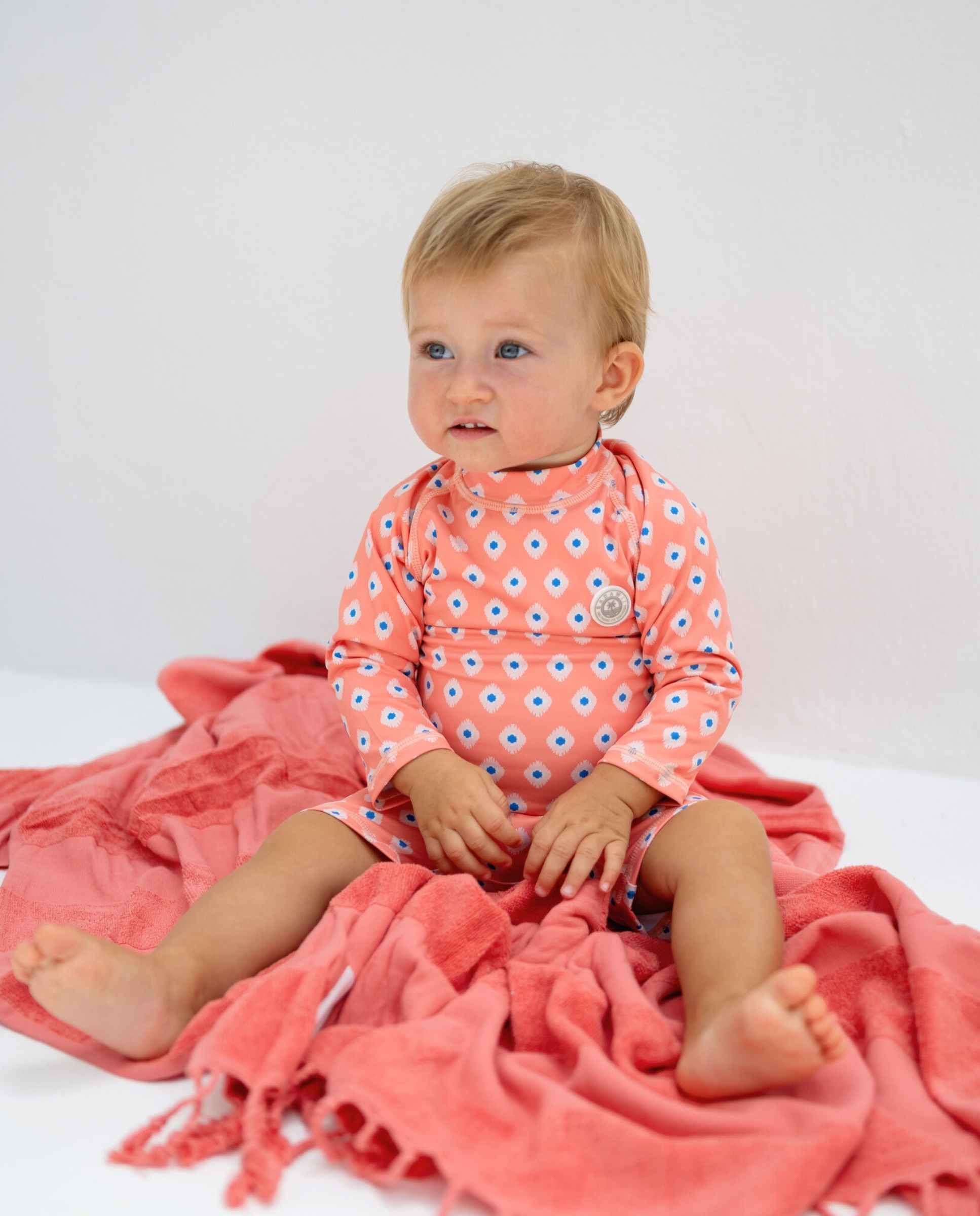 BABY SWIMSIUT LONG PEACH MOSAIC - Imagen 3