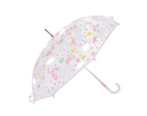 PARAGUAS TRANSPARENTE UNICORNIO 70CM