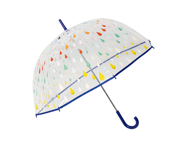 PARAGUAS TRANSPARENTE GOTAS 87 CM