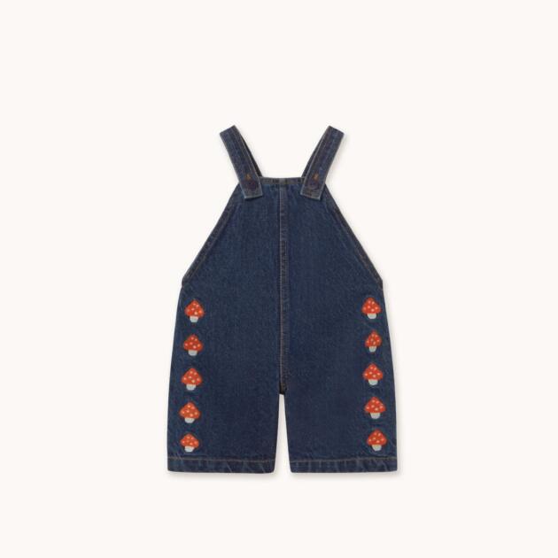 PETO DENIM CON BORDADO MINI MUSHROOMS