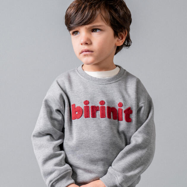 SUDADERA GRIS BEBÉ BIRINIT