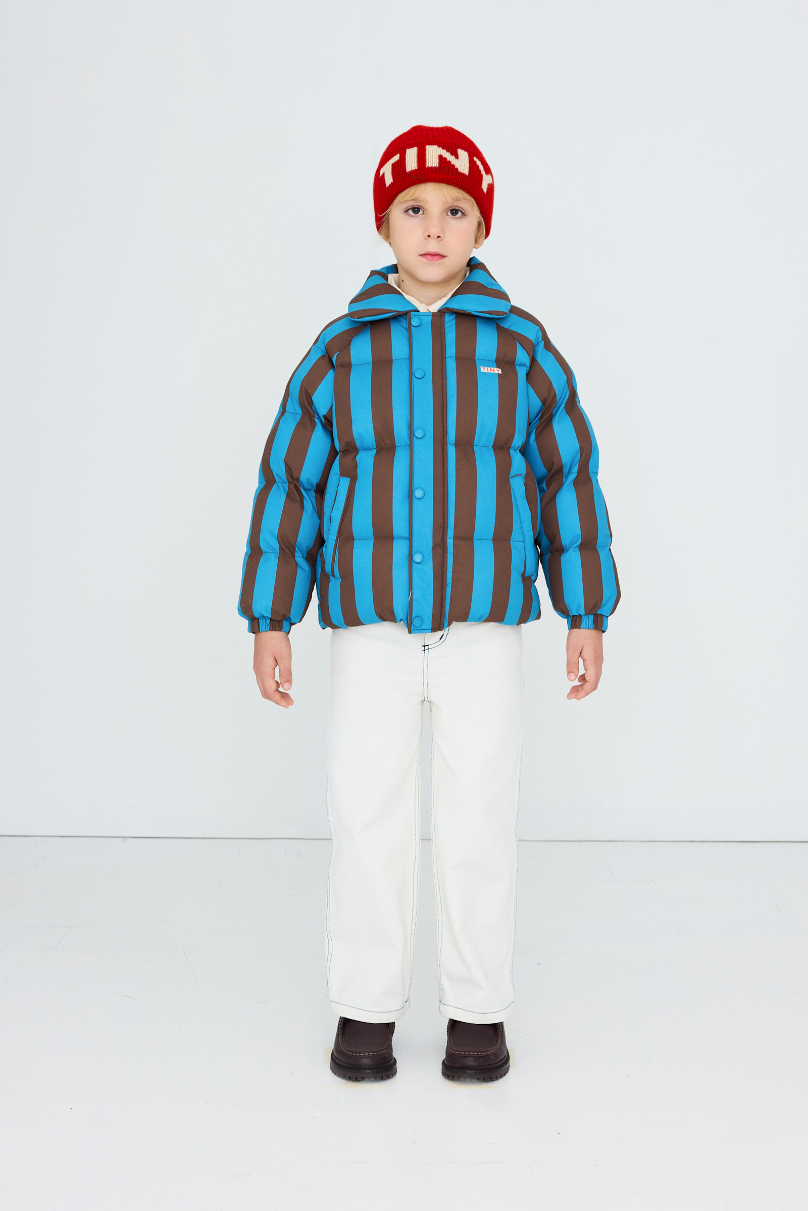 PLUMÍFERO RAYAS AZUL MARRON TINY