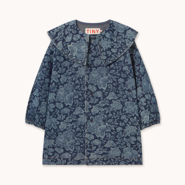 VESTIDO DENIM ROSAS