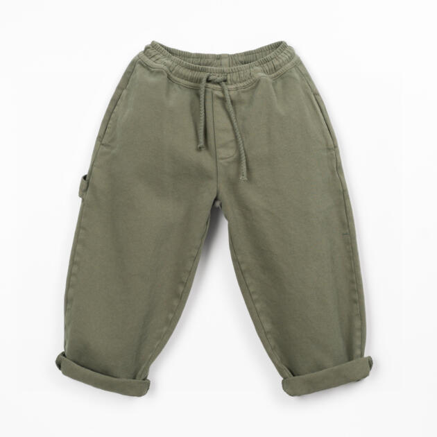 PANTALÓN VERDE SARGA CON CINTURA AJUSTABLE PLAY UP
