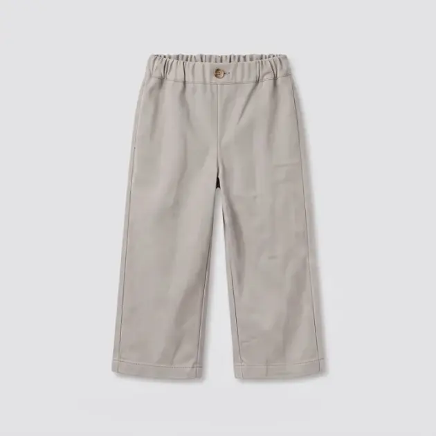 PANTALÓN NIÑA BEIGE BOLSILLOS BORDADOS